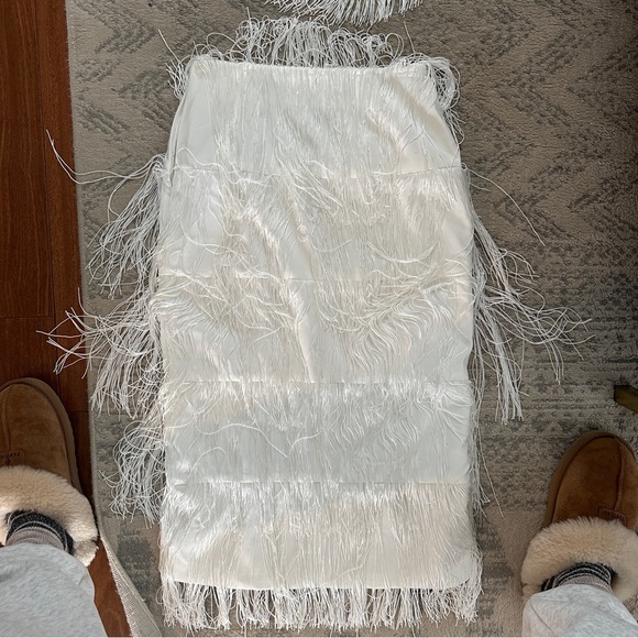 12th tribe white fringe skirt set (size small) - Picture 3 of 7